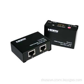 30m HDMI Extender, Support CEC, 3D, IR Control, with ESD Protection, Over Dual Cat5 Cable